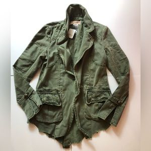 Free People Harlow Olive Military Blazer Size XS  NWT